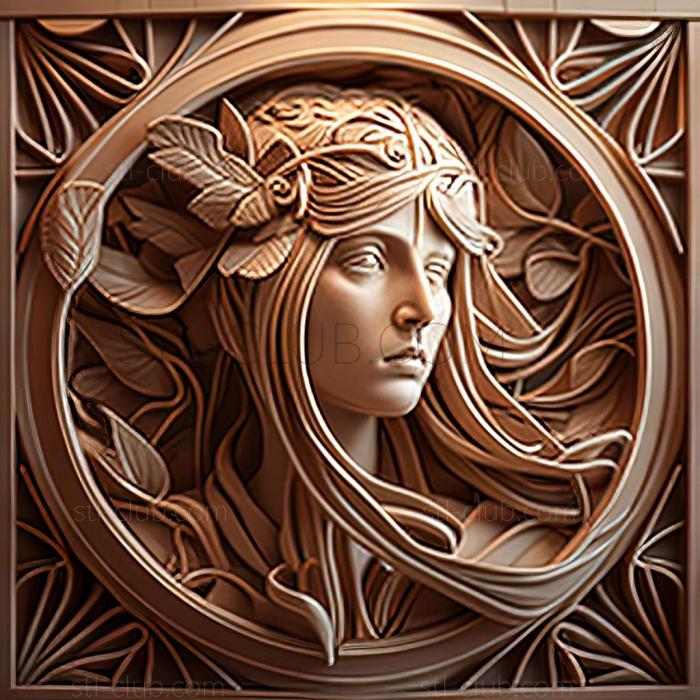 3D model style mucha (STL)